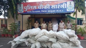 नशा मुक्त भारत: पुलिस की बड़ी कार्रवाई, 60 लाख से अधिक कीमत का 607 किलो गांजा जब्त