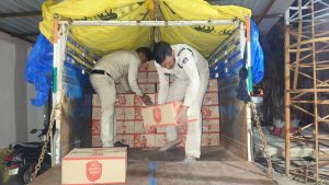 पुलिस ने पकड़ी 19.46 लाख रुपये की अवैध शराब, पिकअप वाहन से 227 पेटी बीयर जब्त